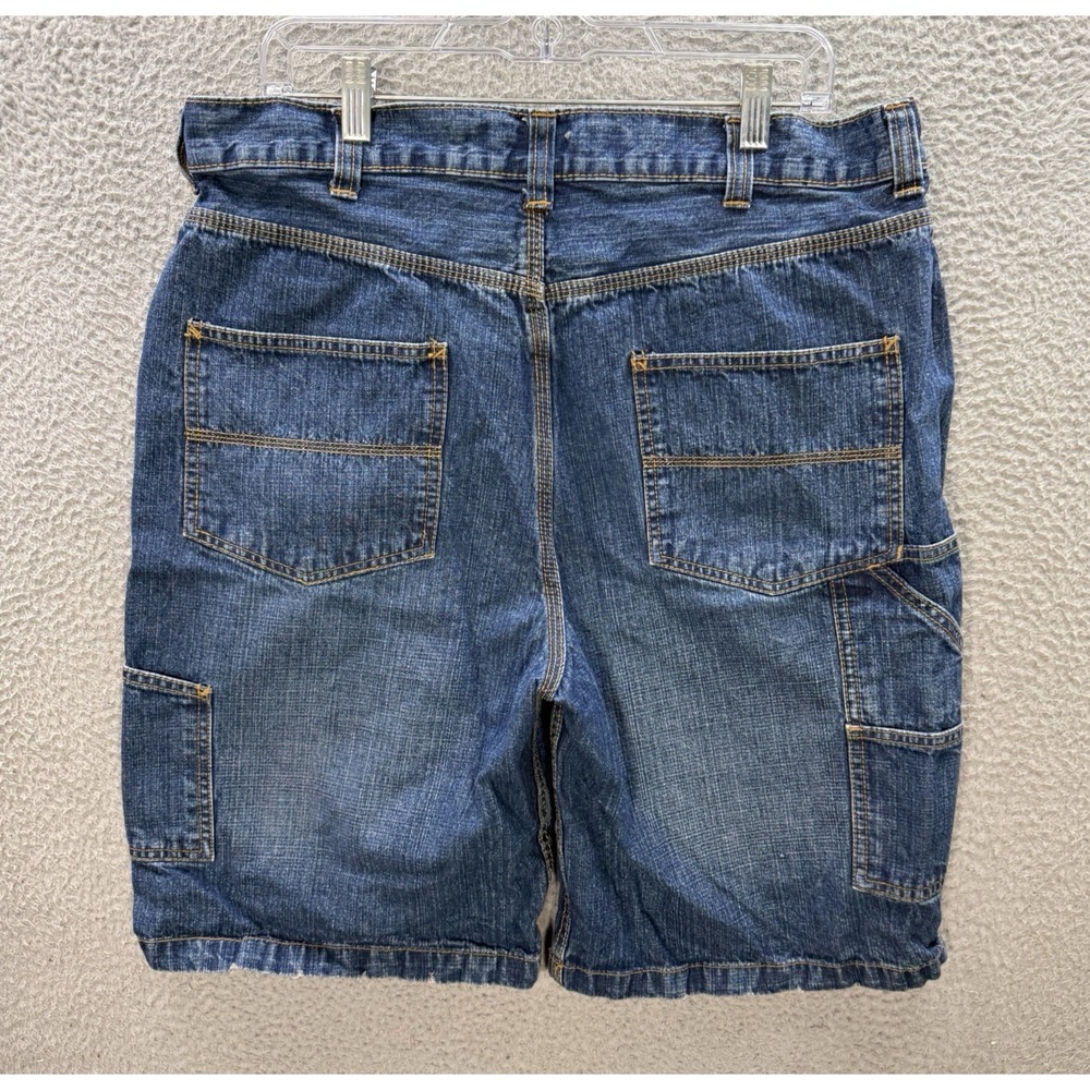 Vintage‎ Steve & Barrys BuiltRite Shorts Mens 36 Blue Carpenter Jorts Skater Y2K